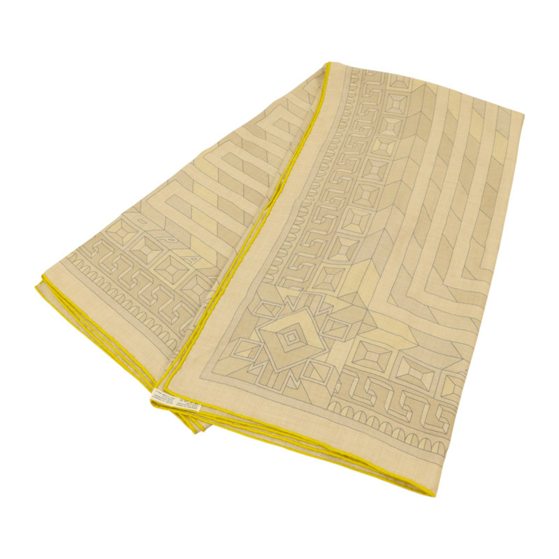 HERMES 絲質/羊絨Scarf 140x140絲巾-5