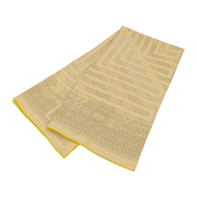 HERMES 絲質/羊絨Scarf 140x140絲巾-6