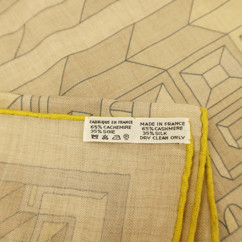 HERMES 絲質/羊絨Scarf 140x140絲巾-7