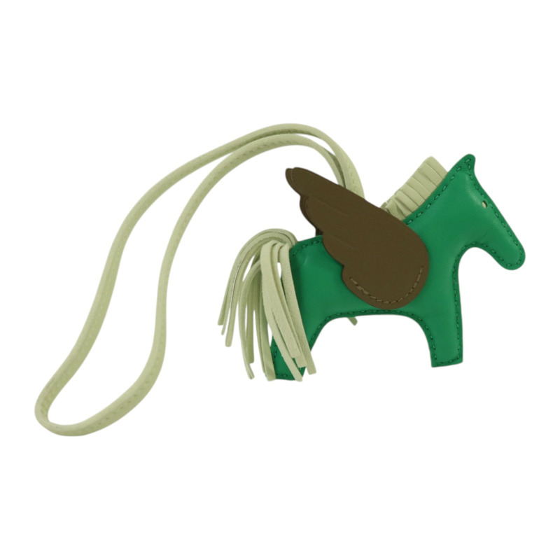 HERMES Milo皮革Rodeo Pegase PM掛飾Menthe/Vert Fizz/Eto-1
