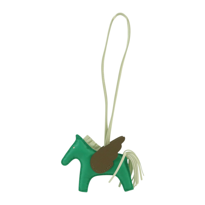 HERMES Milo皮革Rodeo Pegase PM掛飾Menthe/Vert Fizz/Eto-6
