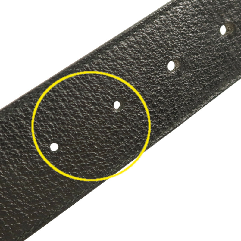 GUCCI 牛皮皮革Belt 75cm金扣皮帶-5