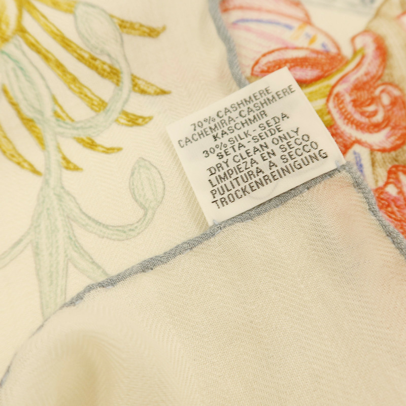 HERMES 羊絨/絲質Scarf 140X140絲巾-8