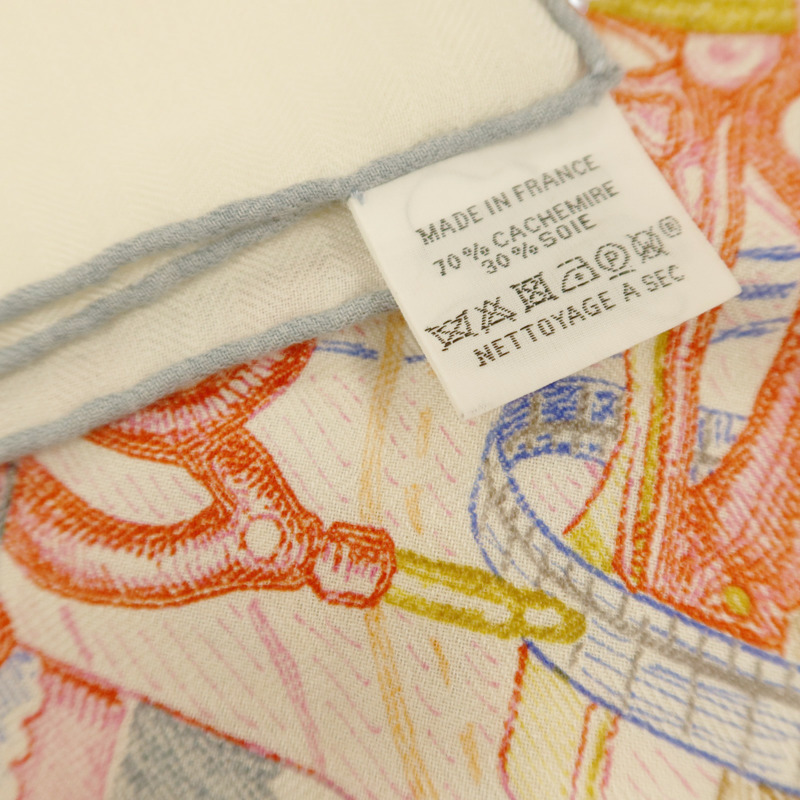 HERMES 羊絨/絲質Scarf 140X140絲巾-9