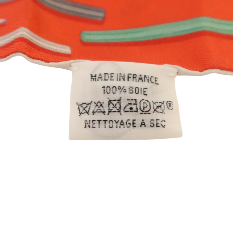 HERMES 絲質A Vos Crayons et Carre Libre Twilly絲巾-6
