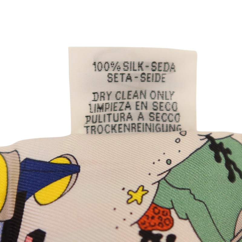 HERMES 絲質A Vos Crayons et Carre Libre Twilly絲巾-7