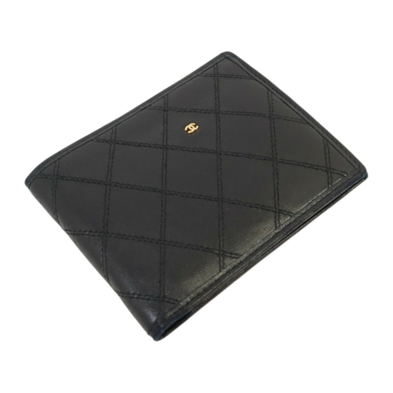 CHANEL 羊皮皮革Vintage Bifold Wallet錢包-3