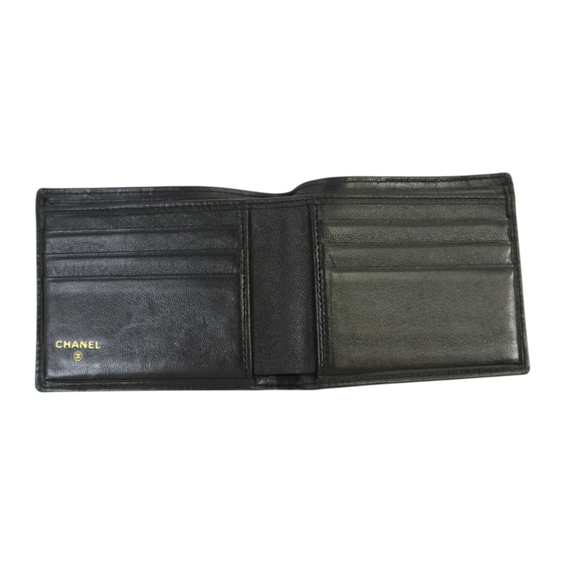 CHANEL 羊皮皮革Vintage Bifold Wallet錢包-5