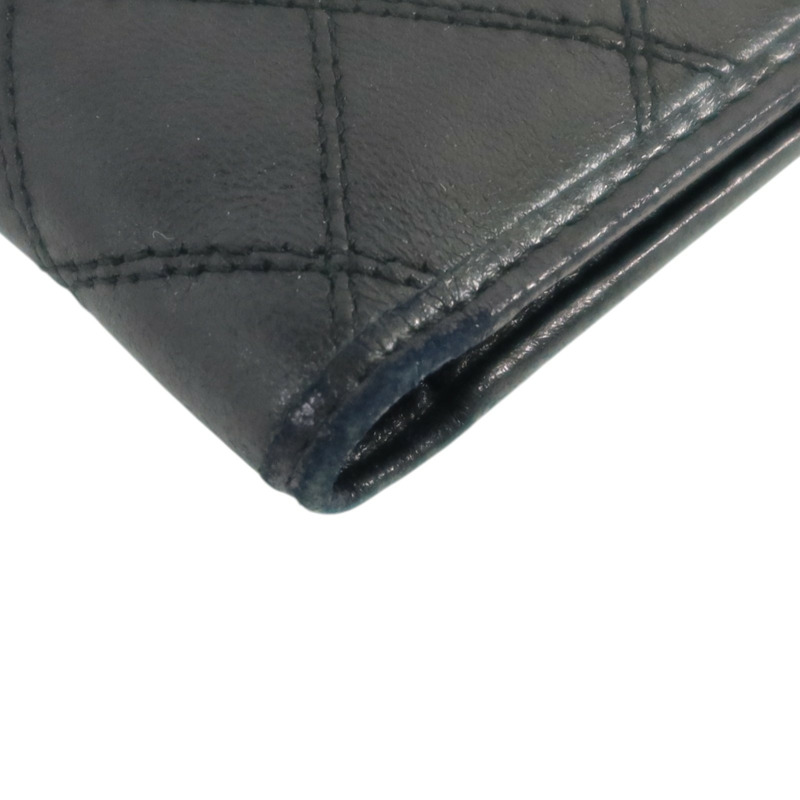 CHANEL 羊皮皮革Vintage Bifold Wallet錢包-10