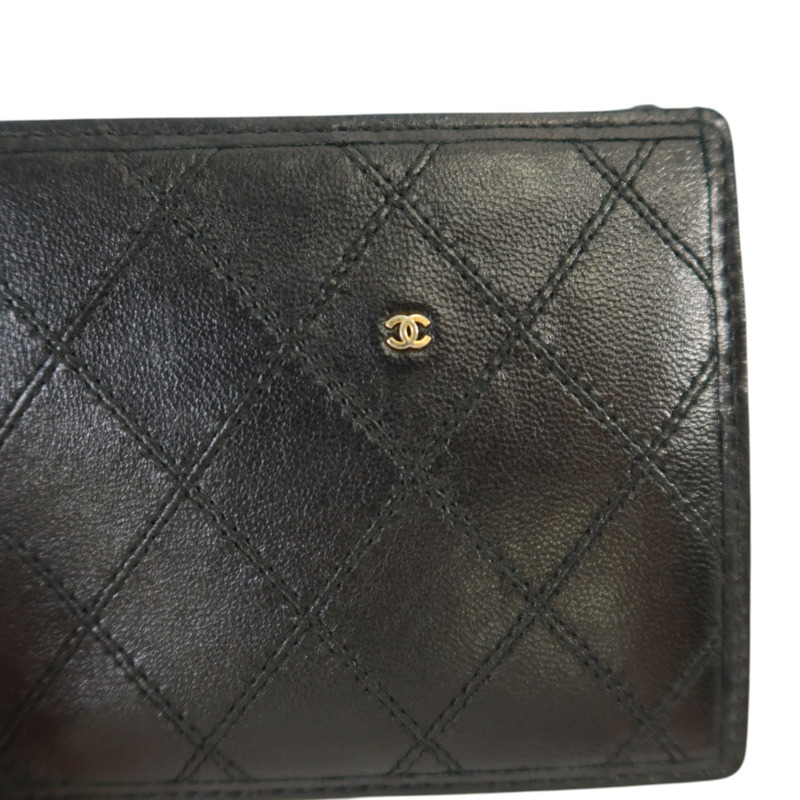 CHANEL 羊皮皮革Vintage Bifold Wallet錢包-15