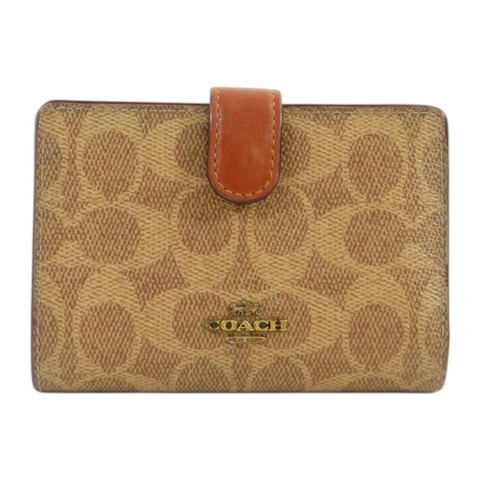 COACH 塗層帆布Wallet金扣錢包