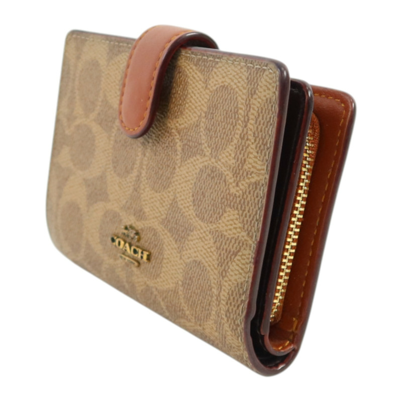 COACH 塗層帆布Wallet金扣錢包-2