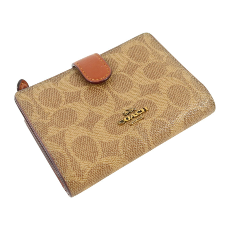 COACH 塗層帆布Wallet金扣錢包-3