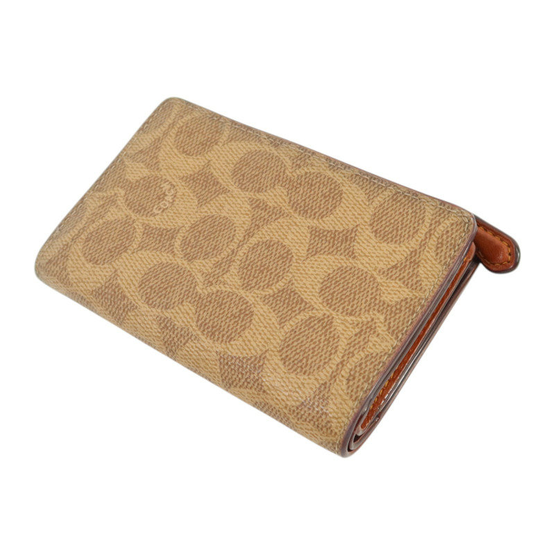 COACH 塗層帆布Wallet金扣錢包-4