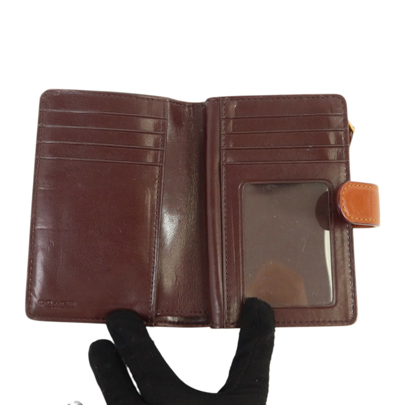 COACH 塗層帆布Wallet金扣錢包-5