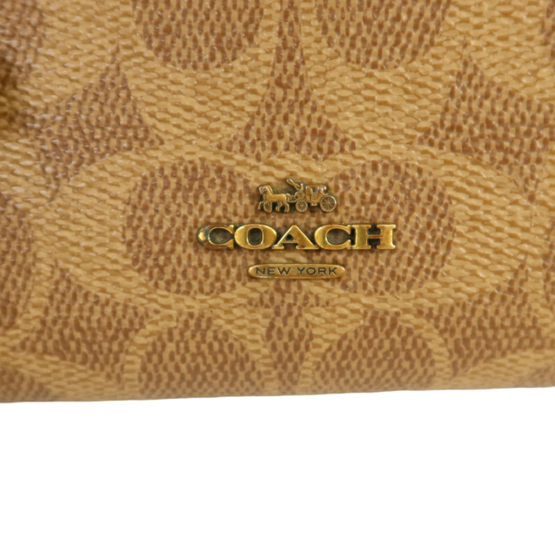 COACH 塗層帆布Wallet金扣錢包-8