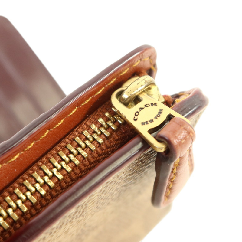 COACH 塗層帆布Wallet金扣錢包-9