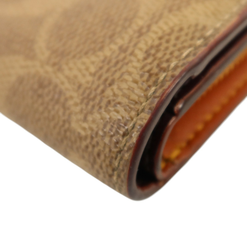 COACH 塗層帆布Wallet金扣錢包-11