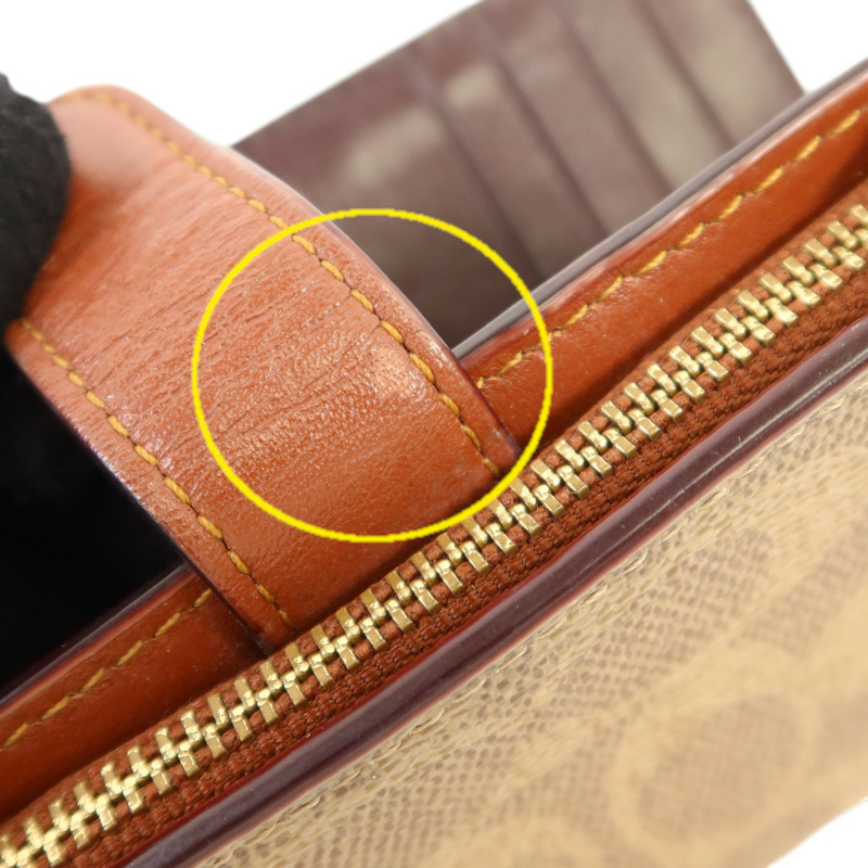 COACH 塗層帆布Wallet金扣錢包-16