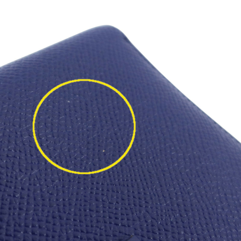 HERMES Epsom皮革Bearn Compact Wallet銀扣錢包Blue Encre-19