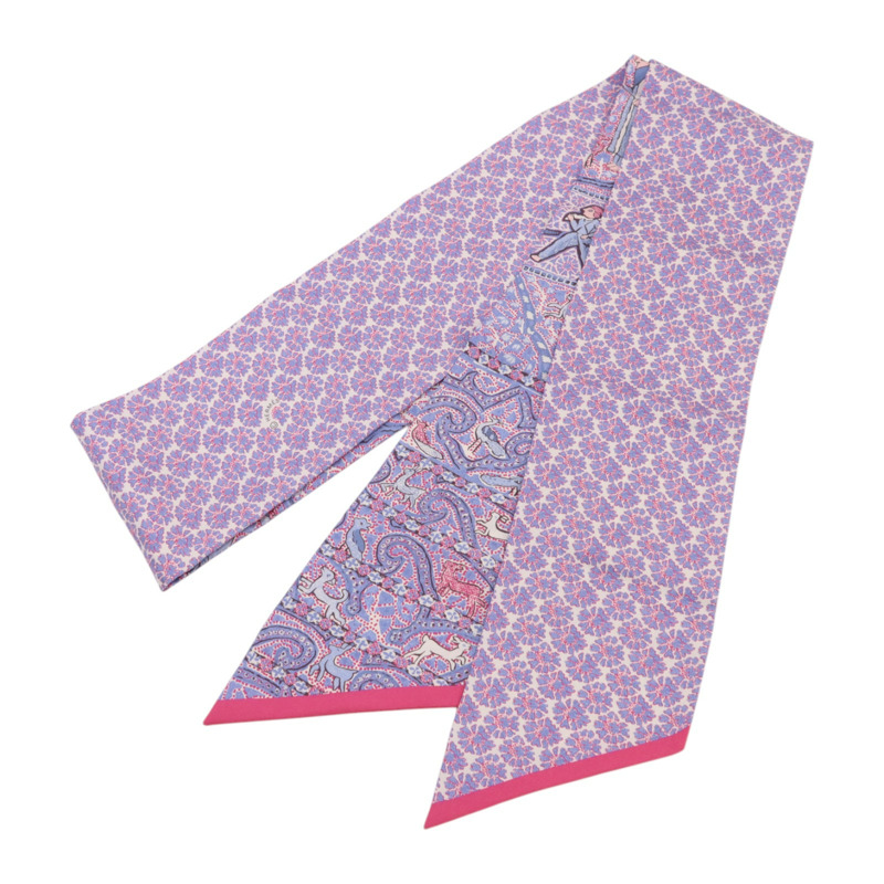 HERMES 絲質Maxi Twilly Slim絲巾-1