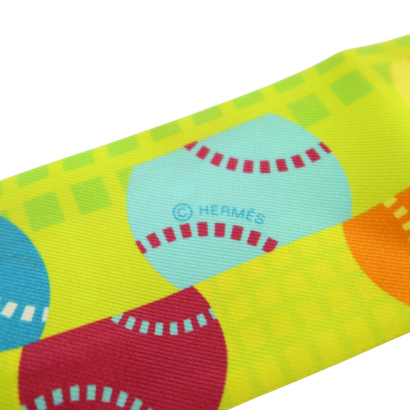 HERMES 絲質Twilly絲巾-5