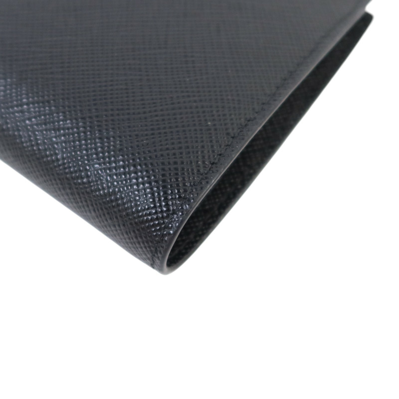 PRADA Saffiano皮革Short Flap Wallet銀扣錢包-13