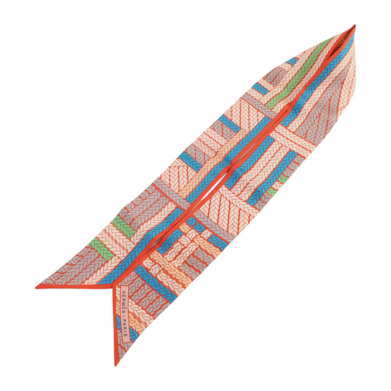 HERMES 絲質Twilly絲巾-2