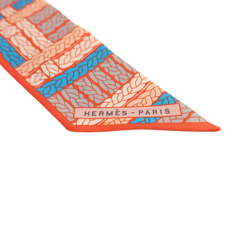 HERMES 絲質Twilly絲巾-4