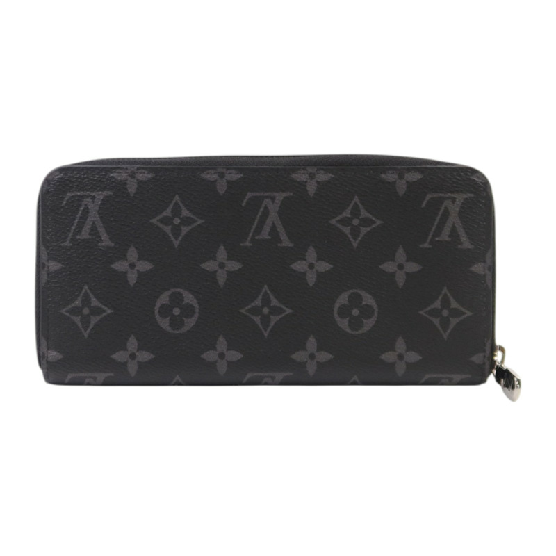 LOUIS VUITTON Monogram Eclipse Zippy Wallet Horizontal銀扣長錢包-1