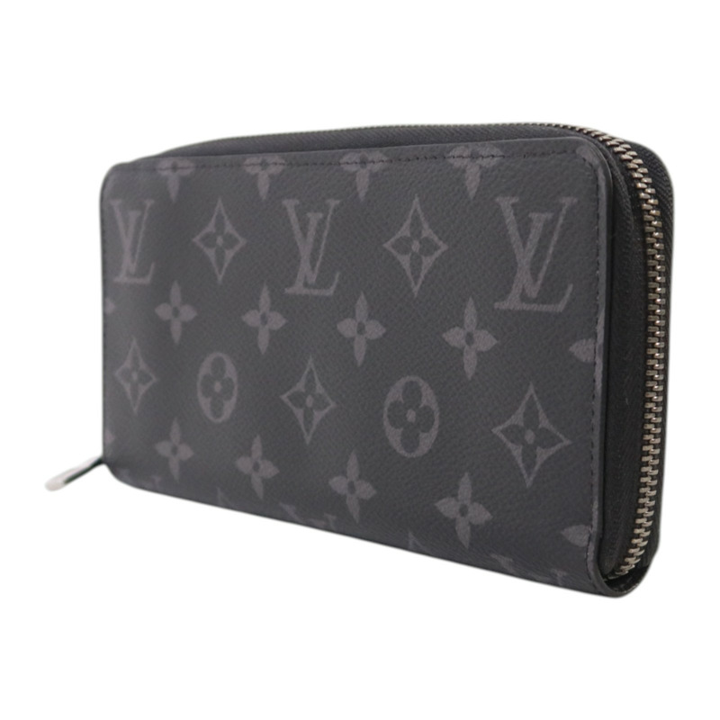 LOUIS VUITTON Monogram Eclipse Zippy Wallet Horizontal銀扣長錢包-2