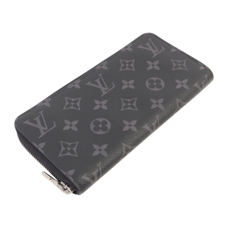 LOUIS VUITTON Monogram Eclipse Zippy Wallet Horizontal銀扣長錢包-3