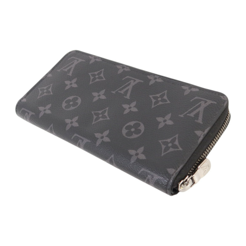 LOUIS VUITTON Monogram Eclipse Zippy Wallet Horizontal銀扣長錢包-4