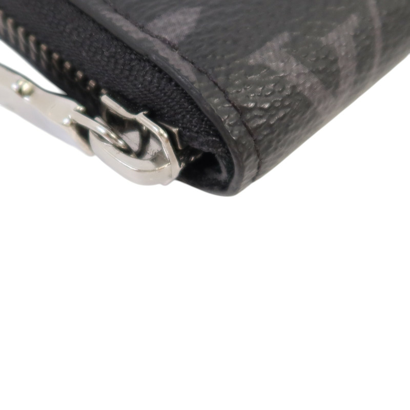 LOUIS VUITTON Monogram Eclipse Zippy Wallet Horizontal銀扣長錢包-10