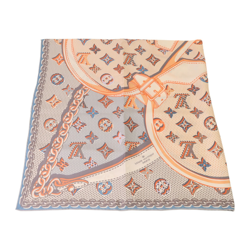 LOUIS VUITTON 絲質Pop Monogram Scarf 88x88絲巾-1