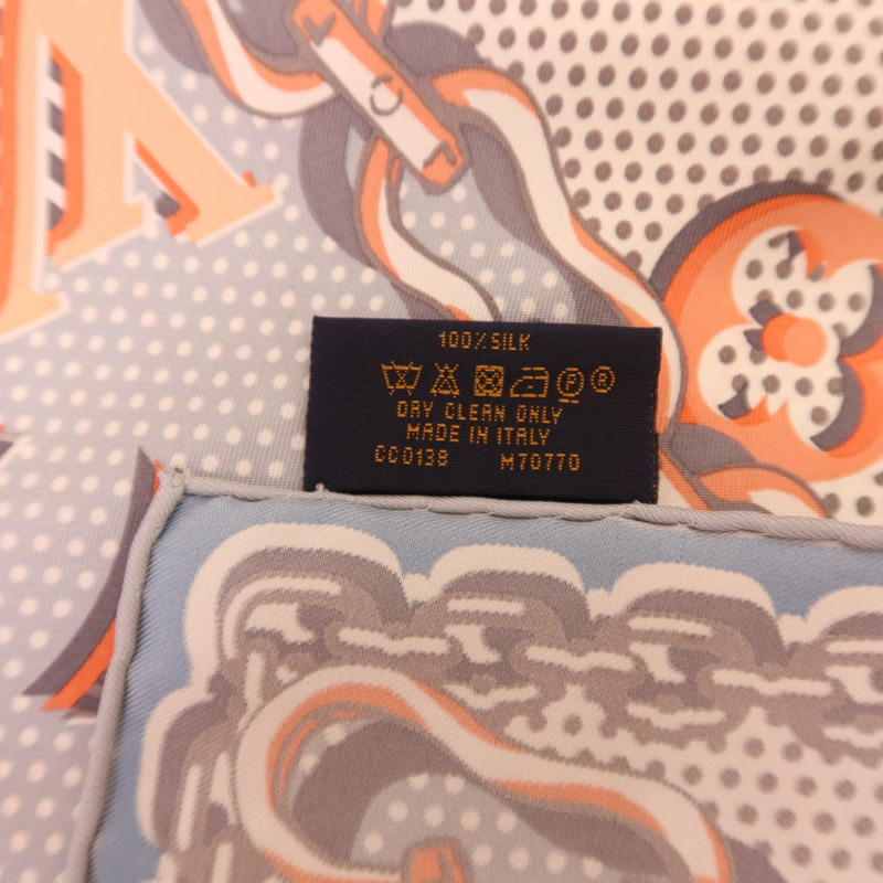 LOUIS VUITTON 絲質Pop Monogram Scarf 88x88絲巾-7