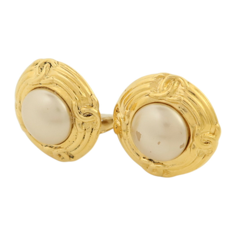 CHANEL 金屬/PVC Vintage Earrings耳環-1