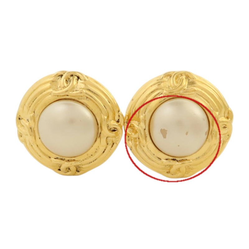 CHANEL 金屬/PVC Vintage Earrings耳環-6