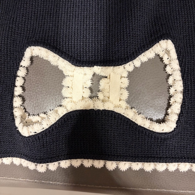 Chanel羊毛真絲黑色及膝裙-8