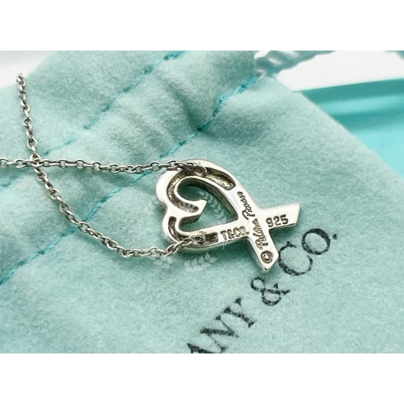 ~~趴趴小舖~~極新正品Tiffany &Co  Loving Heart愛心項鍊配件齊全260401251-3