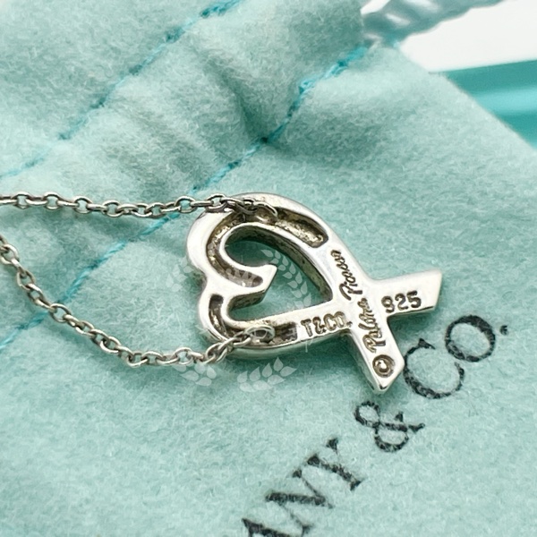 ~~趴趴小舖~~極新正品Tiffany &Co  Loving Heart愛心項鍊配件齊全260401251-8