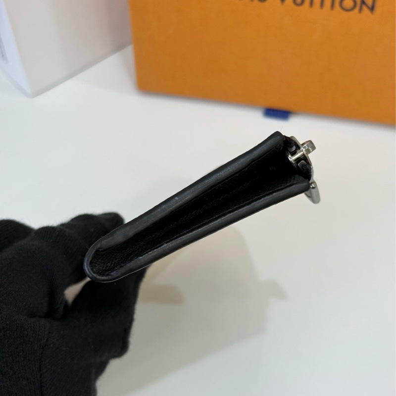 (閒置新)Lv黑老花拉鍊零錢包 ✨最新晶片款-4
