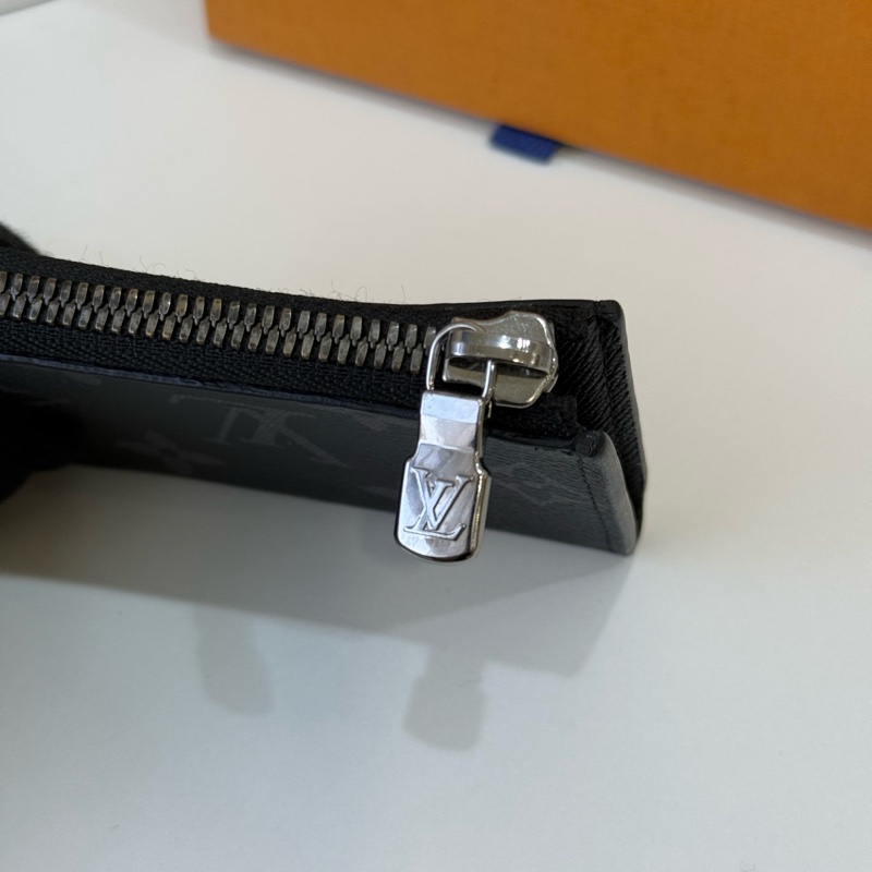 (閒置新)Lv黑老花拉鍊零錢包 ✨最新晶片款-5