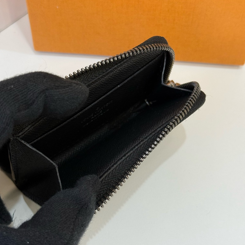 (閒置新)Lv黑老花拉鍊零錢包 ✨最新晶片款-6