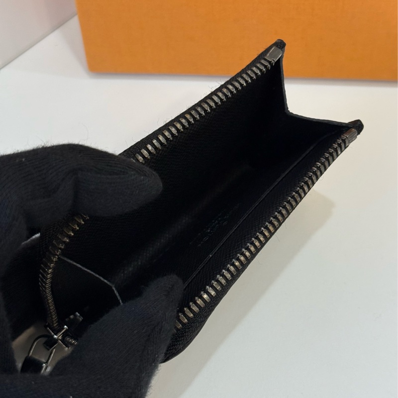 (閒置新)Lv黑老花拉鍊零錢包 ✨最新晶片款-7