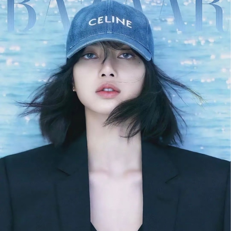 CELINE字母刺繡牛仔棒球帽-1