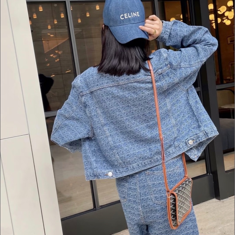 CELINE字母刺繡牛仔棒球帽-2