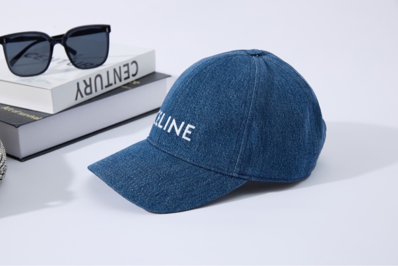 CELINE字母刺繡牛仔棒球帽-4
