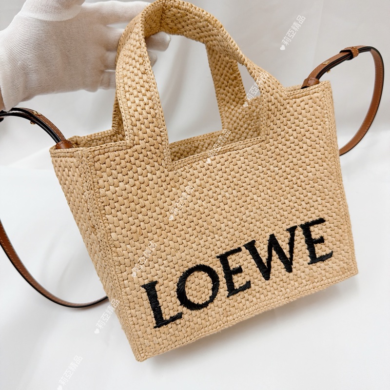 莉亞精品♡ Loewe 手提斜背草編包 二手美包-2