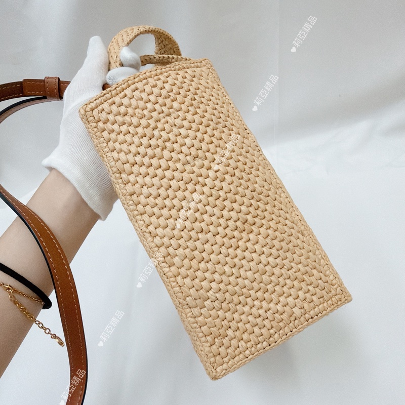 莉亞精品♡ Loewe 手提斜背草編包 二手美包-5